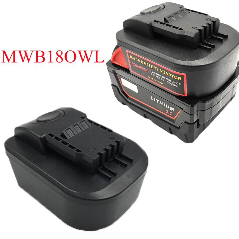 Power Tools Milwaukee - แบตเตอรี่อะแดปเตอร์แปลง MWB18OWL สําหรับ Worx 4-pin สีส้มขนาดเล็กเครื่องมือสําหรับ