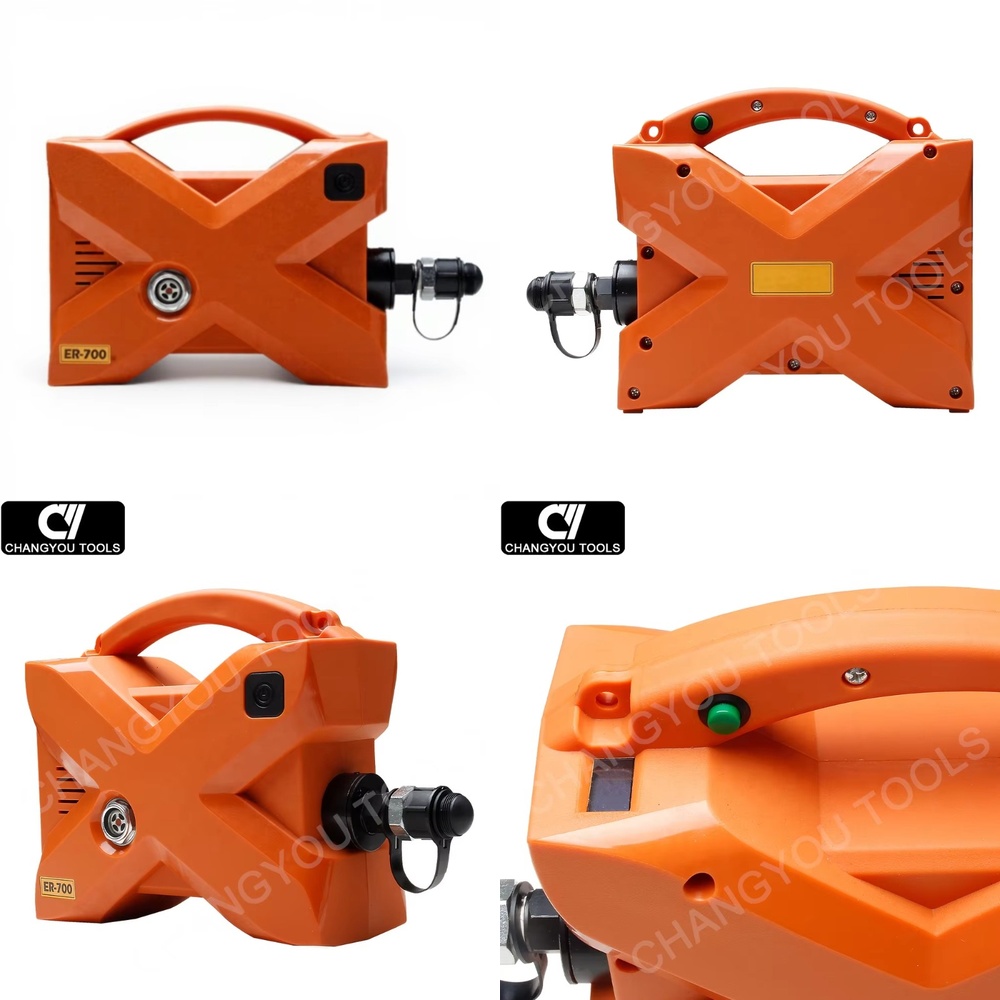 Power Tools Hydraulic - ER-700 สำหรับปั๊มไฮดรอลิกแบบพกพาชนิดแอคชั่นเดียว สำหรับแบตเตอรี่ DC 220V สำหรับเครื่องมือไฮดรอลิกสำหรับอุปกรณ์อุตสาหกรรม