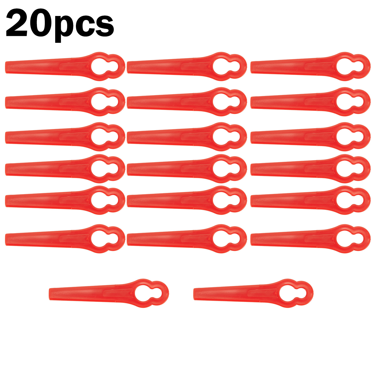 Power Tools Red - ใบมีดตัดหญ้า 20 ชิ้น สำหรับเครื่องตัดหญ้า เครื่องมือทำสวน ใบมีดอะไหล่สำหรับเครื่องตัดหญ้า