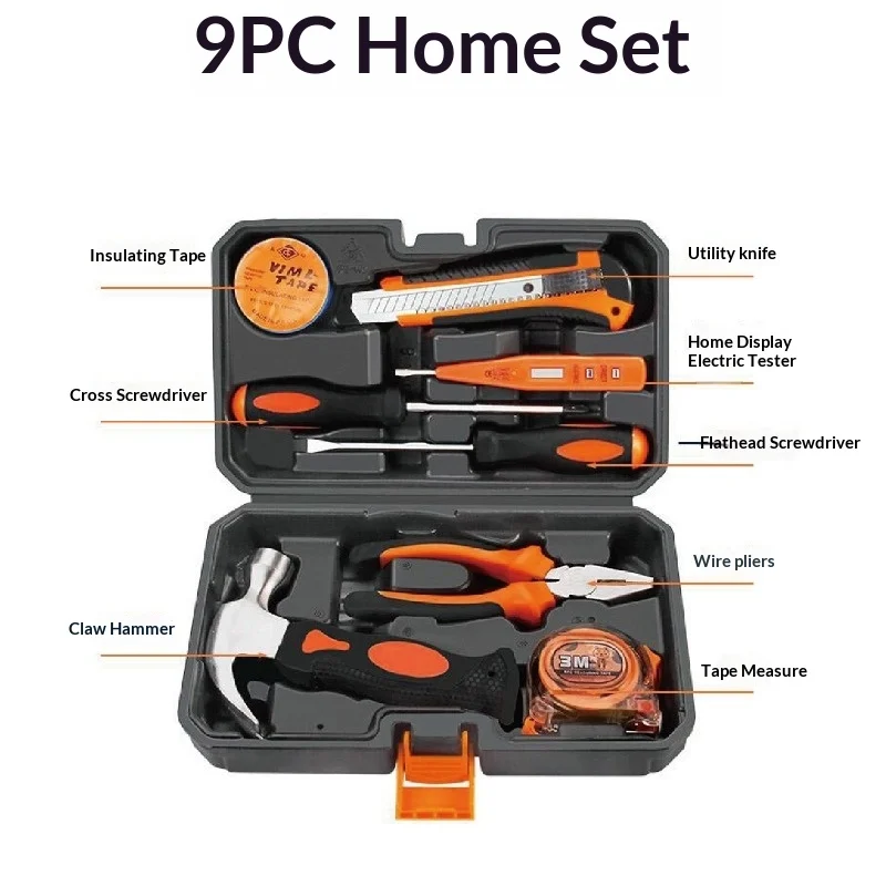 Power Tools Pink - ชุดเครื่องมืออเนกประสงค์ กล่องเครื่องมือช่าง ชุดเครื่องมือสำหรับใช้ในบ้าน ประแจ ไขควง คีม