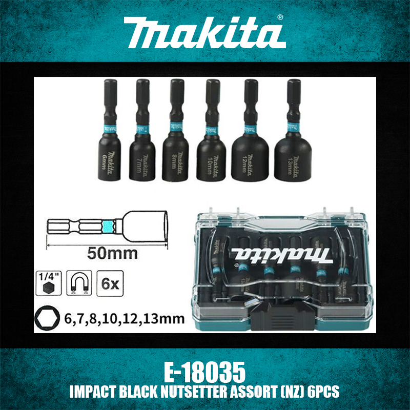Power Tools Nz - Makita E-18035 IMPACT BLACK ชุดเครื่องมือขันน็อต (Nz)