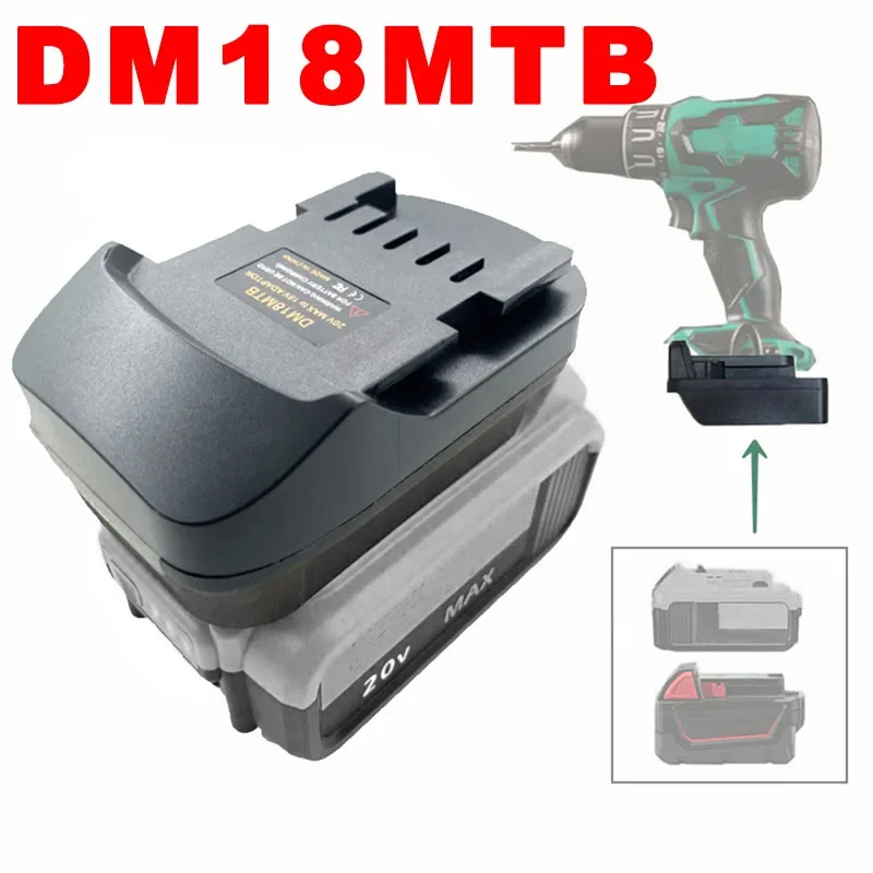 Power Tools Milwaukee - DM18MTB แบตเตอรี่อะแดปเตอร์แปลงสําหรับ Dewalt/Milwaukee 18/20V แบตเตอรี่แปลงเป็นสําหรับ Metabo