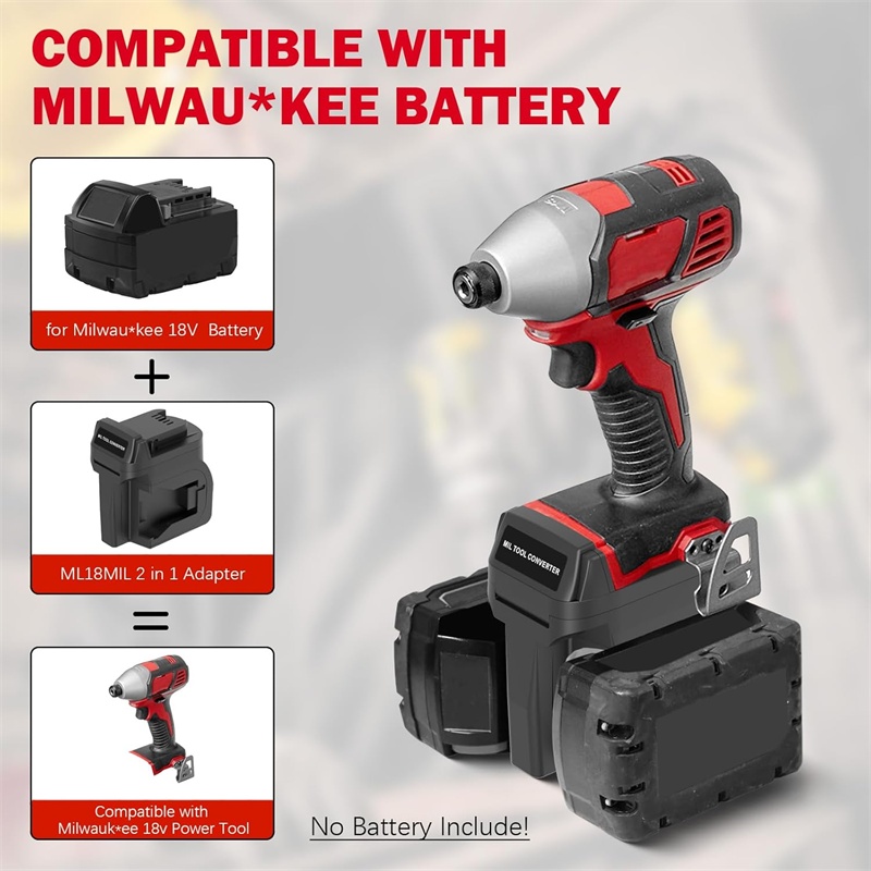 อะแดปเตอร์แบตเตอรี่ 2 in 1 สำห - Power Tools Red บทวิจารณ์และราคา