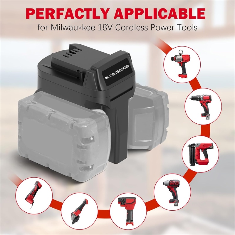อะแดปเตอร์แบตเตอรี่ 2 in 1 สำห - Power Tools Red บทวิจารณ์และราคา