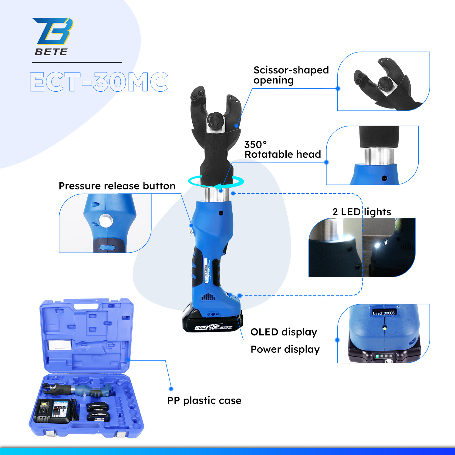 เครื่องตัดไฮดรอลิกแบบใช้แบตเตอ - Power Tools Hydraulic บทวิจารณ์และราคา