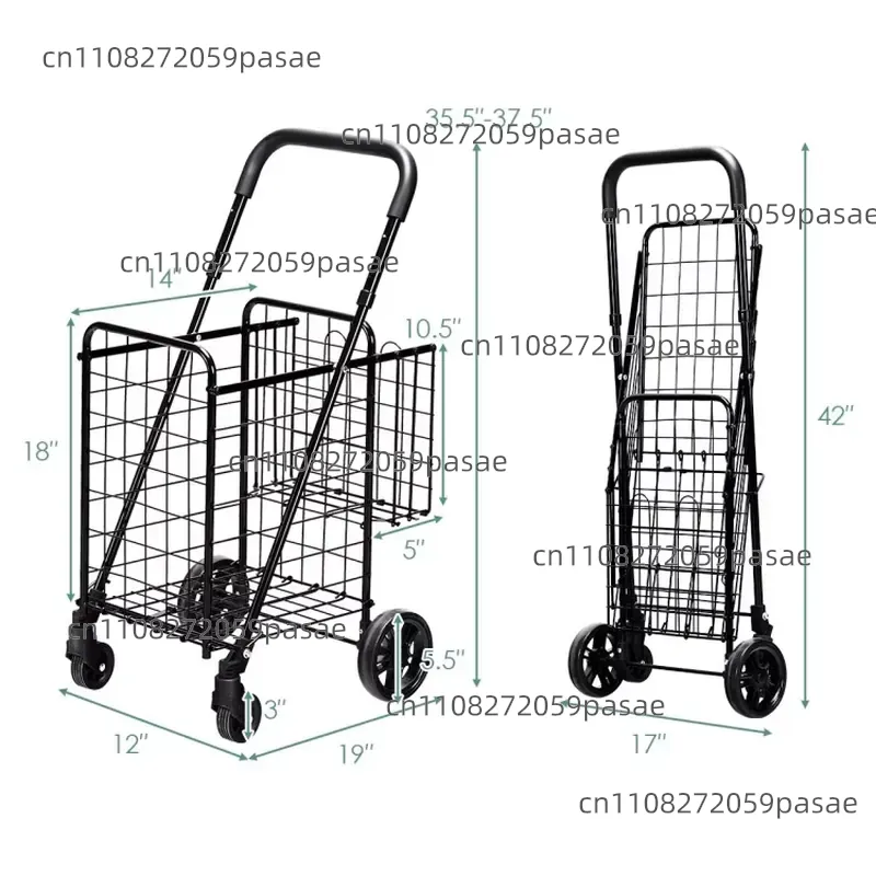 ตะกร้าช้อปปิ้งพับได้แบบปรับได้ - Power Tools Mall บทวิจารณ์และราคา