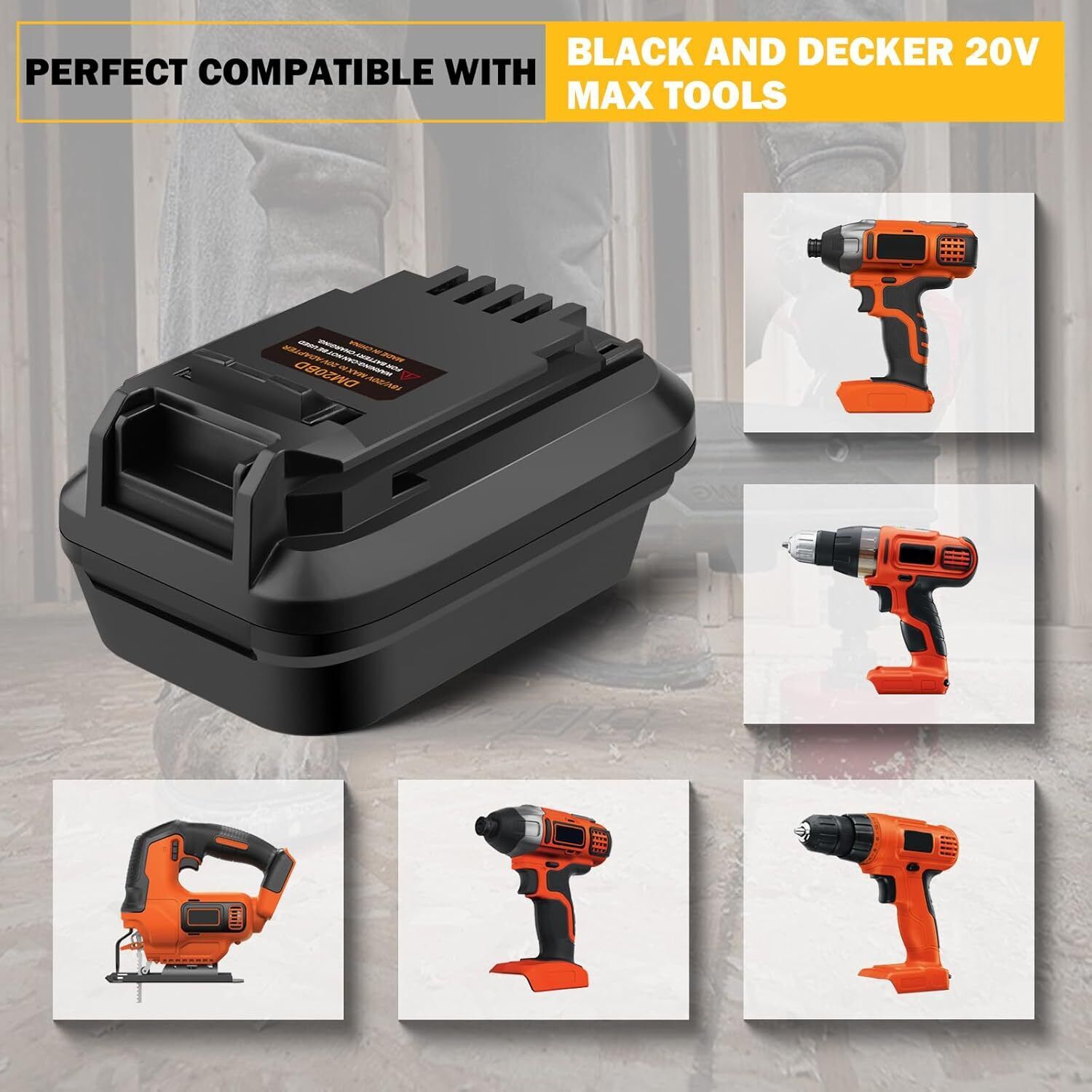 DM20BD อะแดปเตอร์แบตเตอรี่สำหร - Power Tools Online บทวิจารณ์และราคา