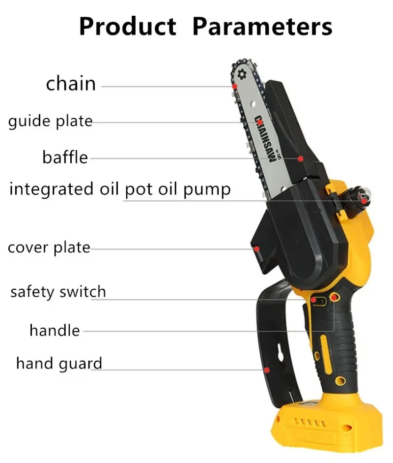 6/8 นิ้วBrushless Chainsawสําห - Power Tools Pink บทวิจารณ์และราคา