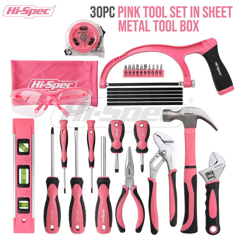 ชุดเครื่องมือซ่อมแซมบ้าน Hi-Sp - Power Tools Pink บทวิจารณ์และราคา