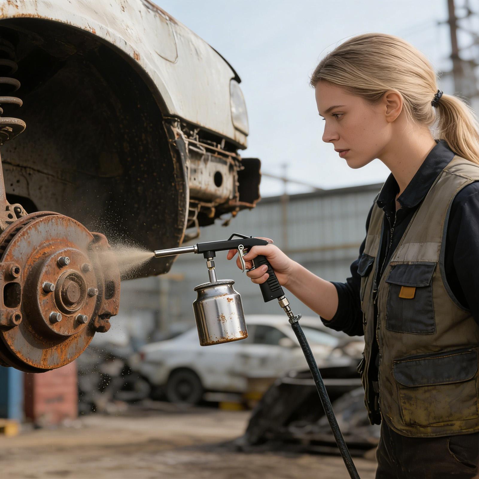 เครื่องพ่นทรายแบบพกพา ใช้ลมอัด - Power Tools Portable บทวิจารณ์และราคา